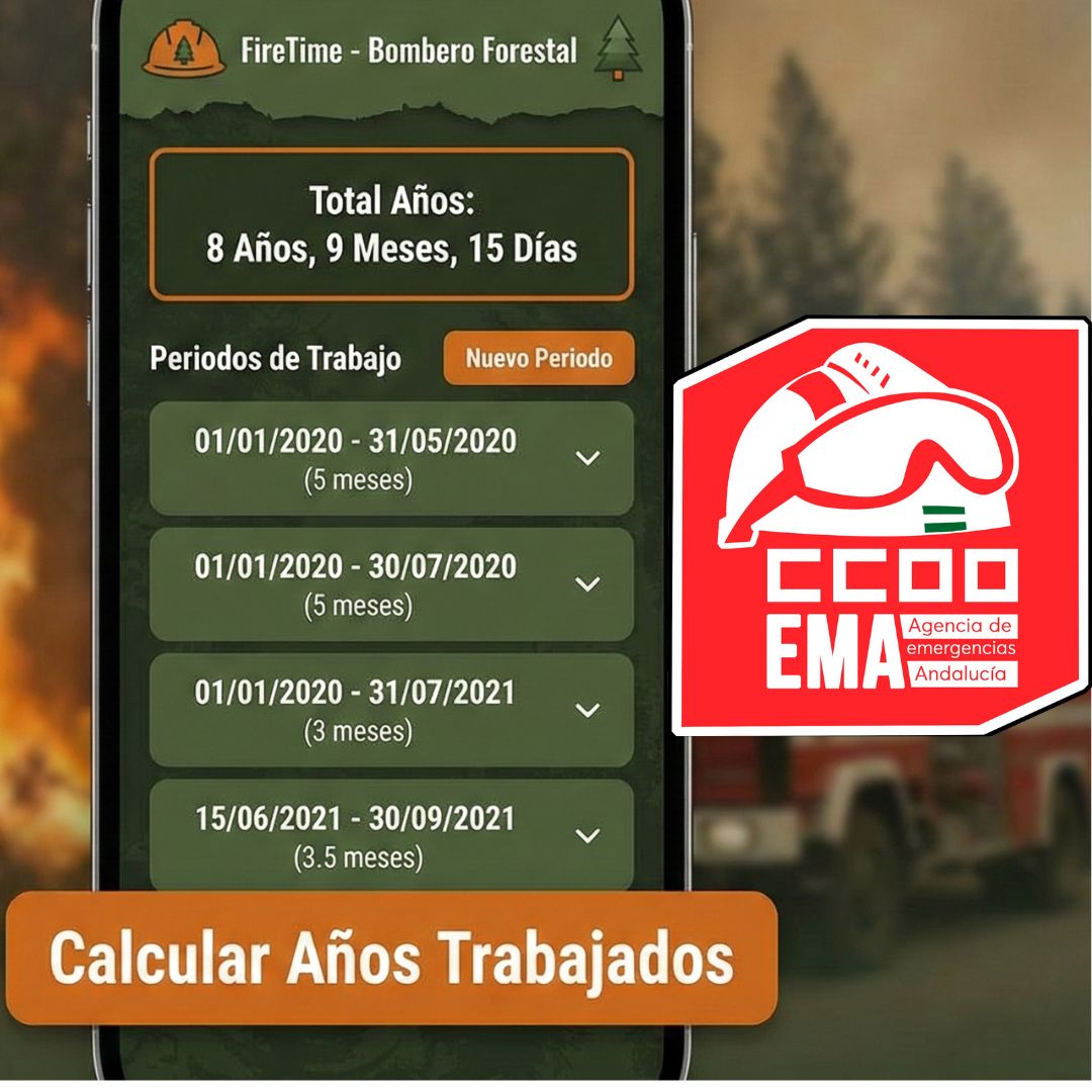 Calculadora periodos trabajados bomberos forestales